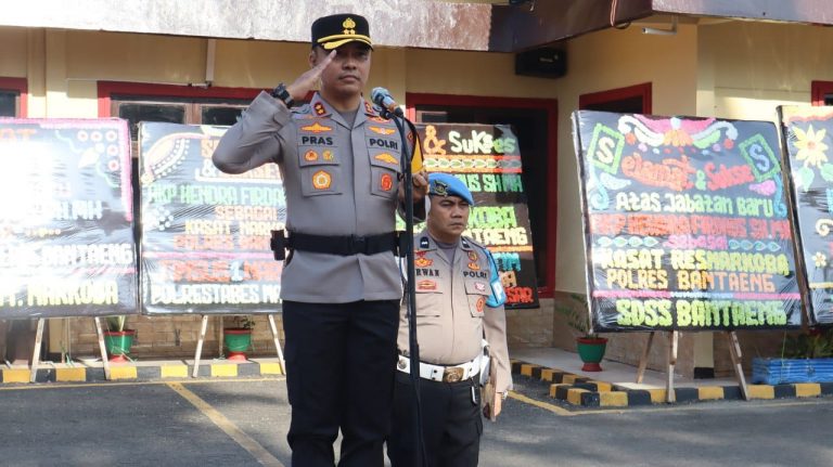 Kapolres Bantaeng Pimpin Sertijab Waka Polres Dan PJU Jajaran.
