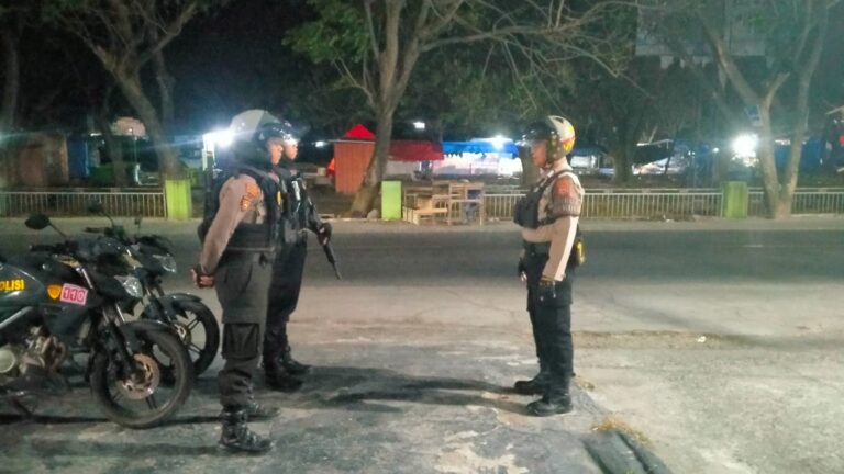 Patroli Presisi Sat Samapta Polres Jeneponto, Jaga Kamtibmas disejumlah Titik Rawan Malam Hari