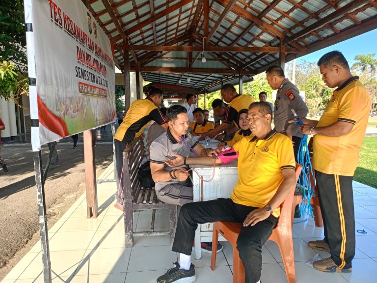 Pastikan Personel Selalu Bugar, Polres Jeneponto Gelar TKJ Semester II