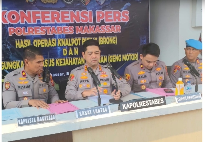 Operasi Polrestabes makassar.352.kendaraan Dtindak, Tawuran Geng motor Dibongkar.